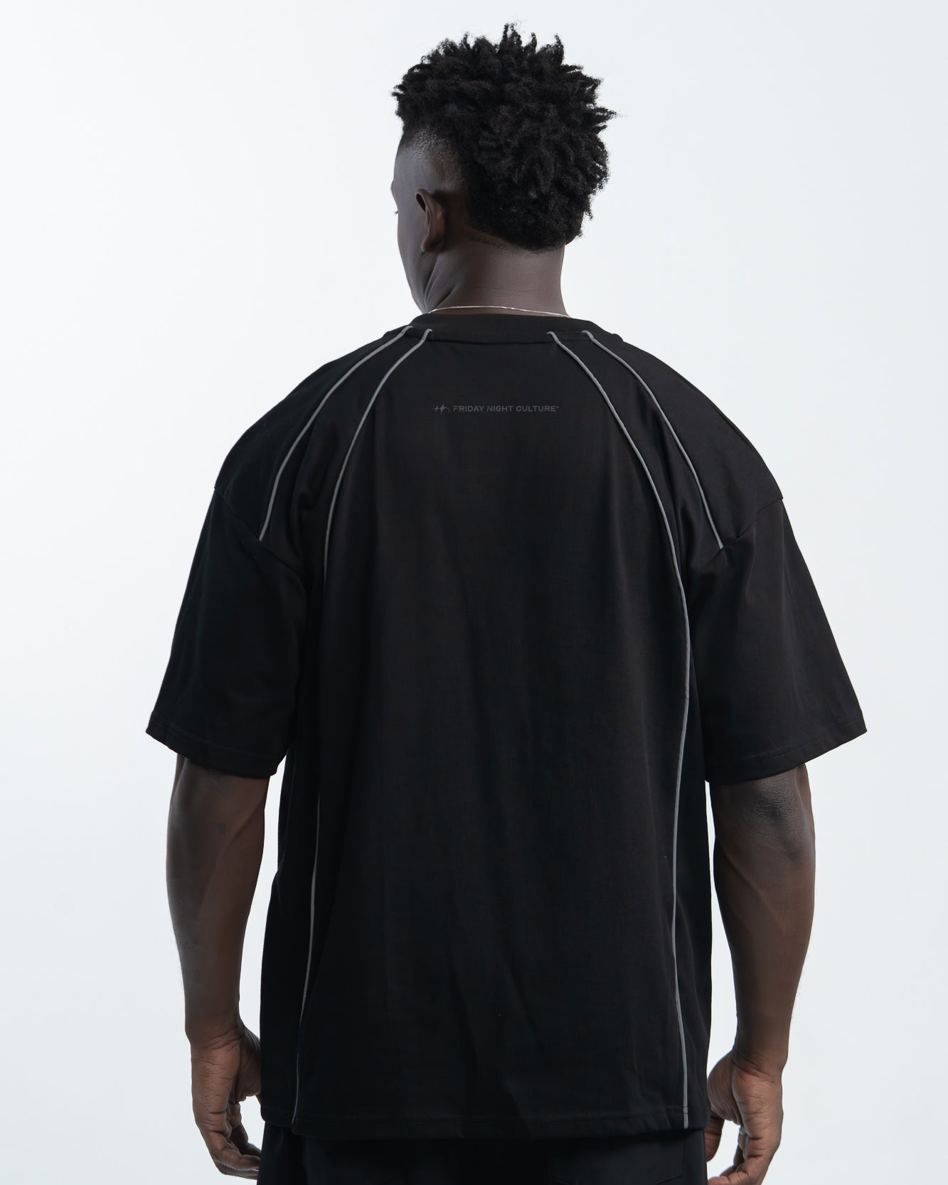REFLECTIVE FNC OVERSIZE TSHIRT BLACK