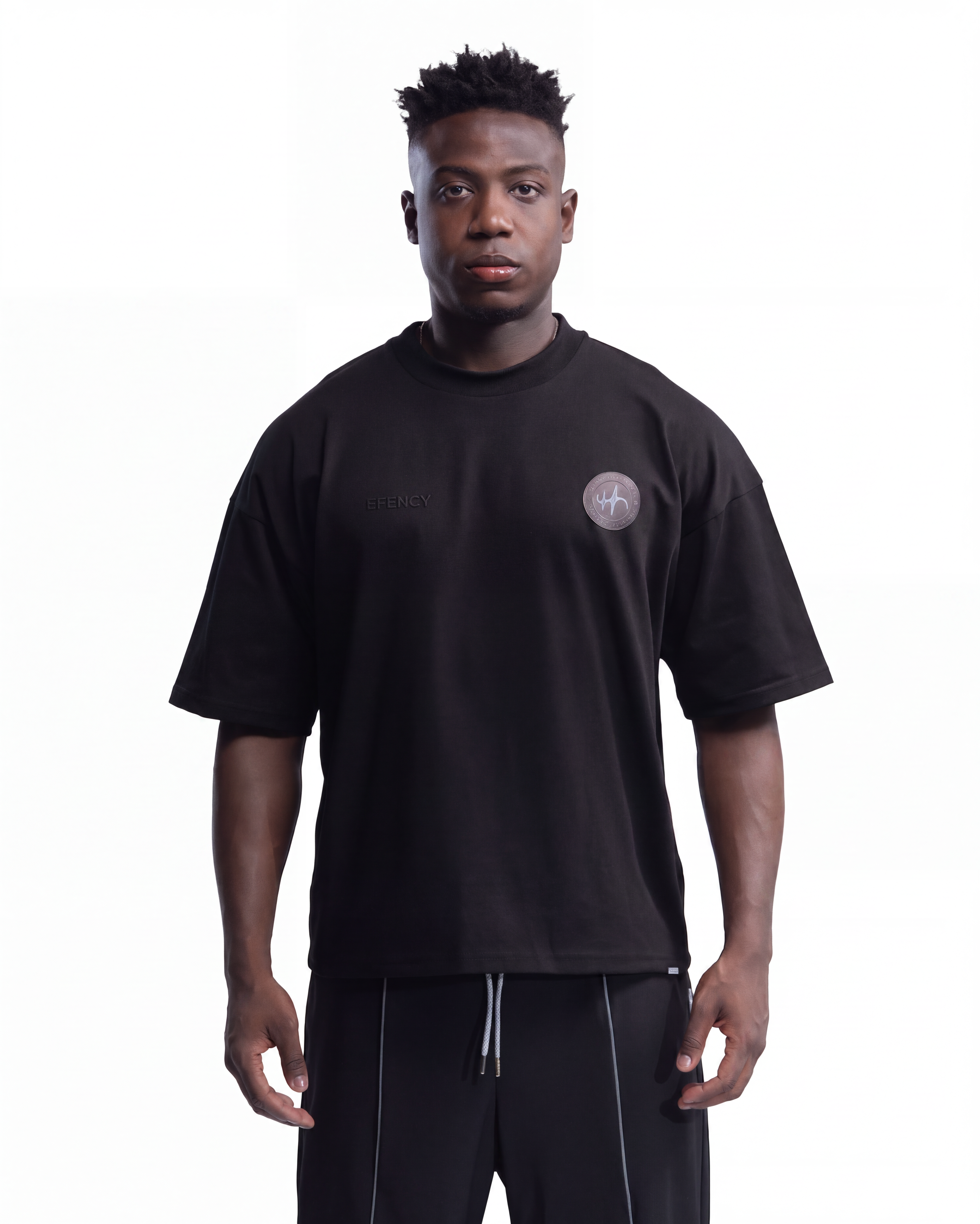 CHAMPIONS CLUB BOXY TSHIRT BLACK