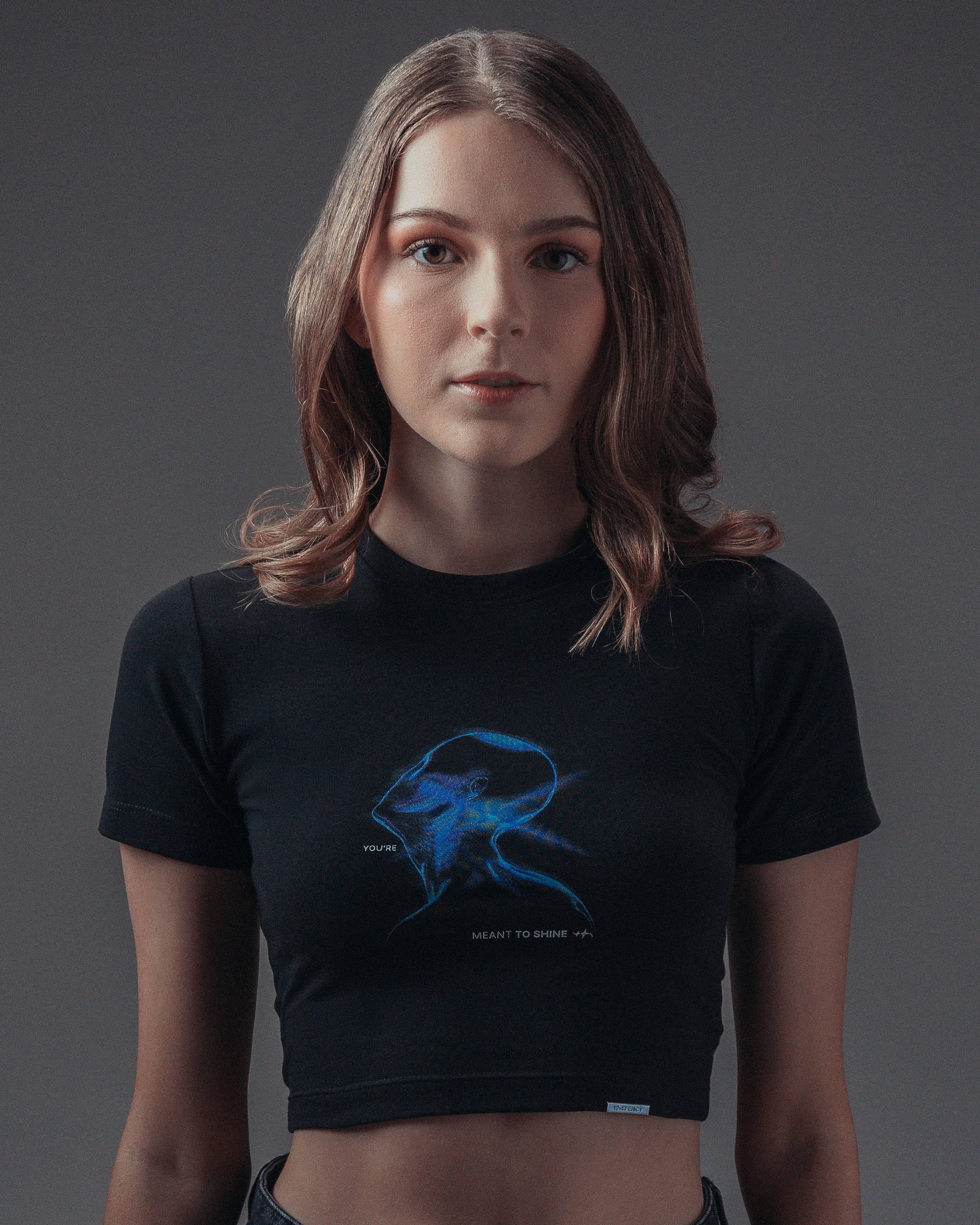 MEANT TO SHINE Baby Tee Black