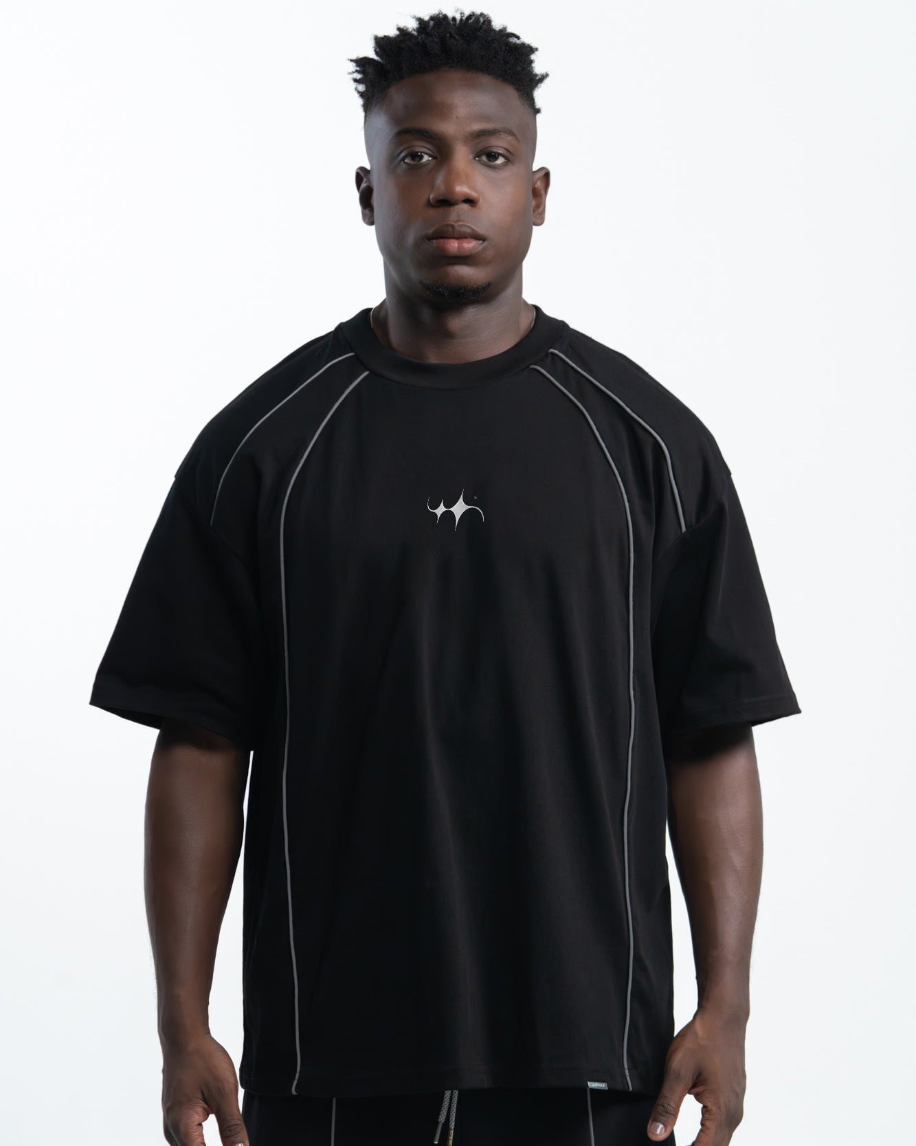 REFLECTIVE FNC OVERSIZE TSHIRT BLACK