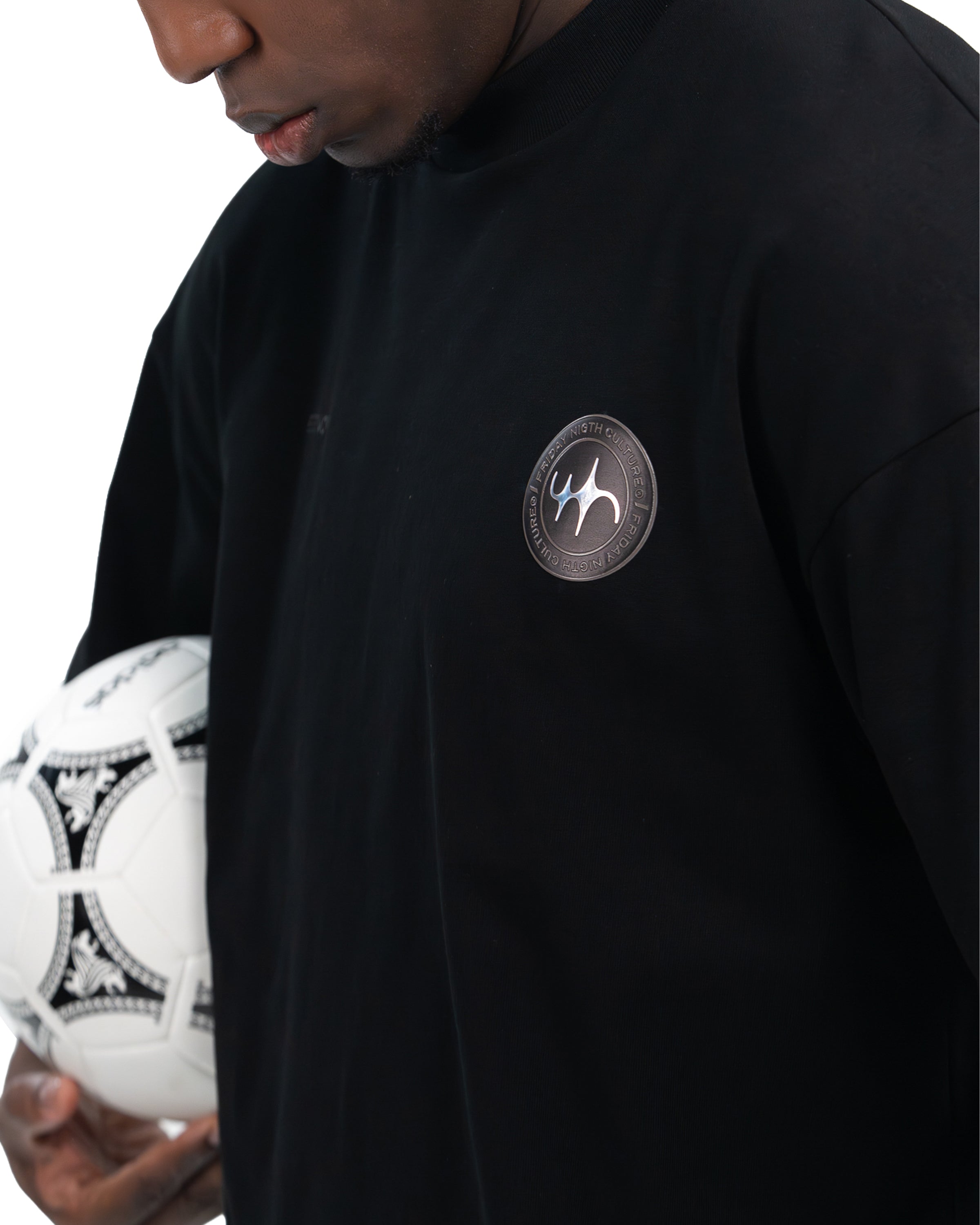 CHAMPIONS CLUB BOXY TSHIRT BLACK